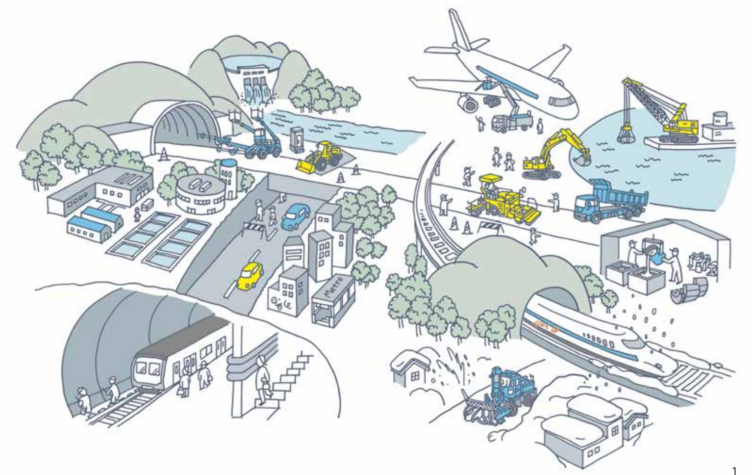 車のホイールを洗っているイラスト